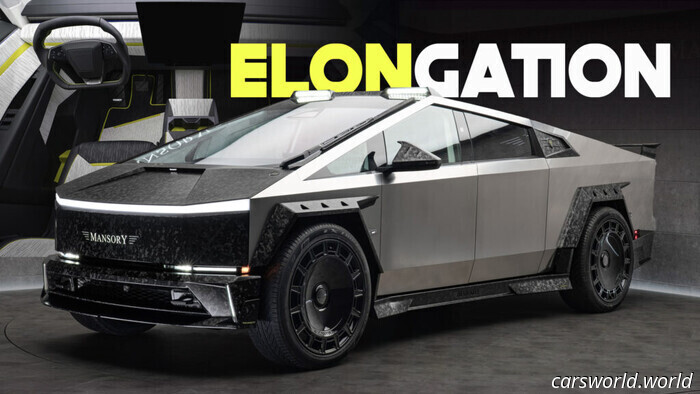 Oh wow, Mansory has modified the Cybertruck and has given it the name Elongation | Carscoops